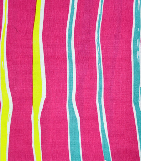 Pink Base Stripe Print Fabric (FC-226)