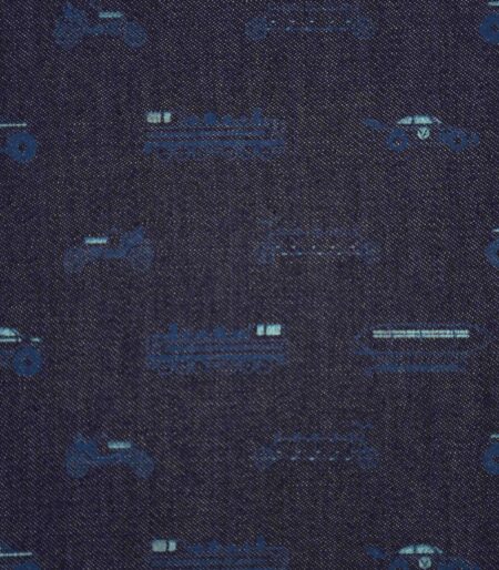 Yarn Dyed Indigo Over Canvas Fabric (FC-281)