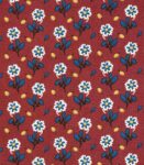 Maroon Base 2 Color Flower Print Fabric (FC-342)